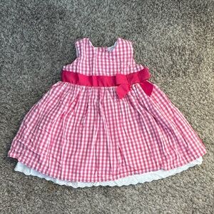 Hanna Andersson Pink Gingham Dress with Bow